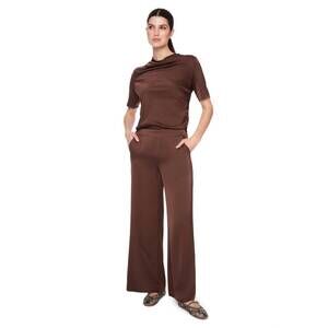 NEW UP! wide leg belize pants in brown